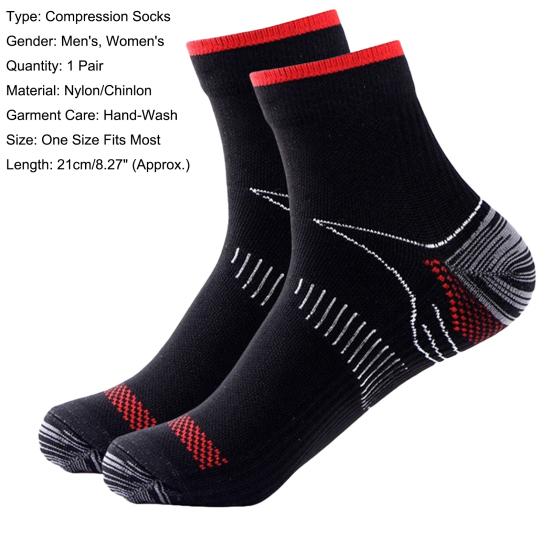 Compression Socks Unisex Breathable Nylon Multipurpose Stockings for Plimsolls