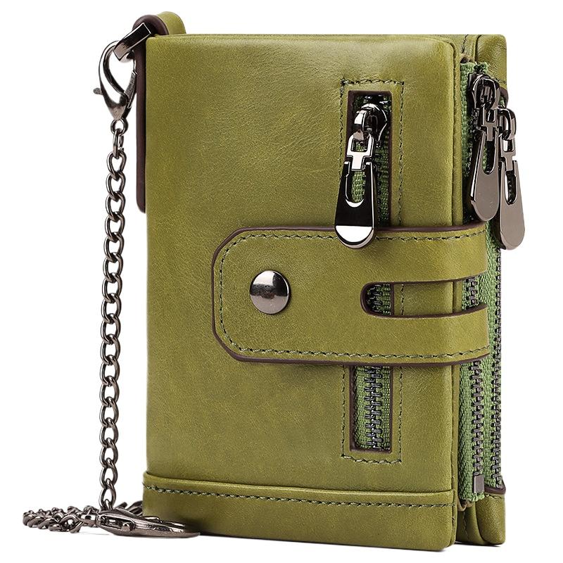 Short Leather Wallet, First Layer Cowhide Card Bag