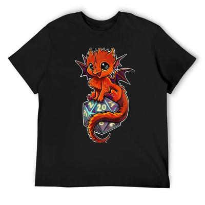 Dragon Dice T-Shirt Short Sleeve Tee Summer Top Clothing for Men