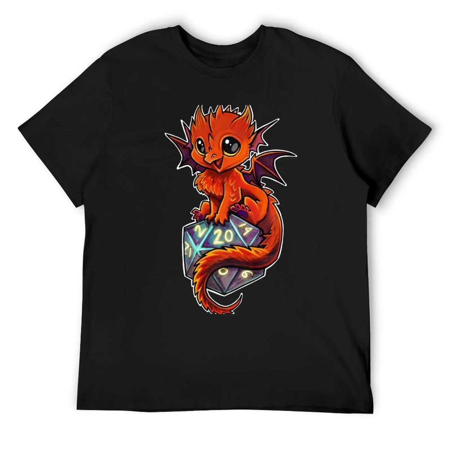 Dragon dice T-Shirt Short sleeve tee summer top clothing for men S
