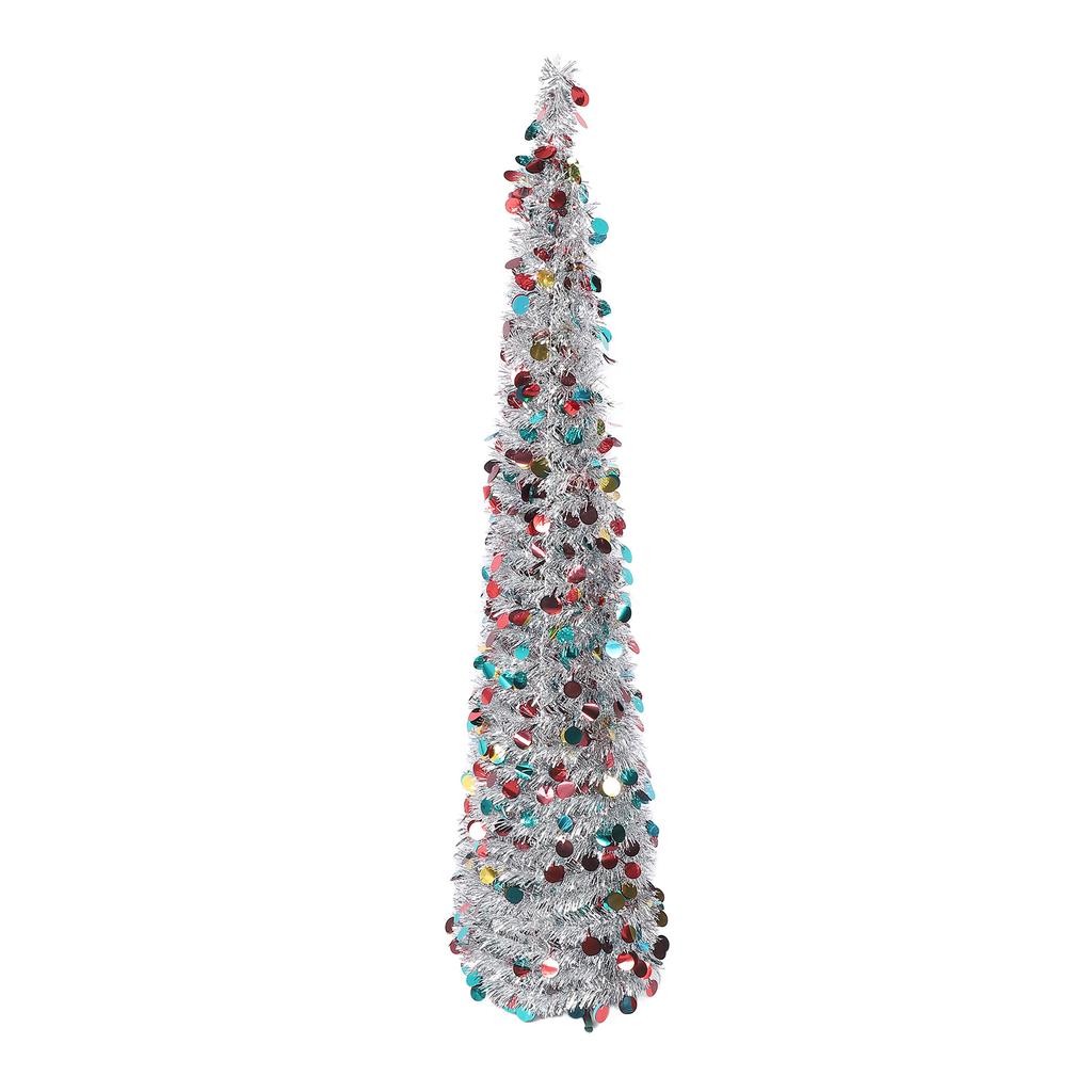 1,5m PET Faltbarer Künstlicher Weihnachtsbaum Pailletten Up Weihnachtsbaum für Heim-Feiertagsdekoration