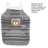 Pet Vest Sleeveless with Hollow Breathable Polyester Soft Plush Bear Bow Decoration Pet Vest Loose Fit Small Dogs Summer Wear