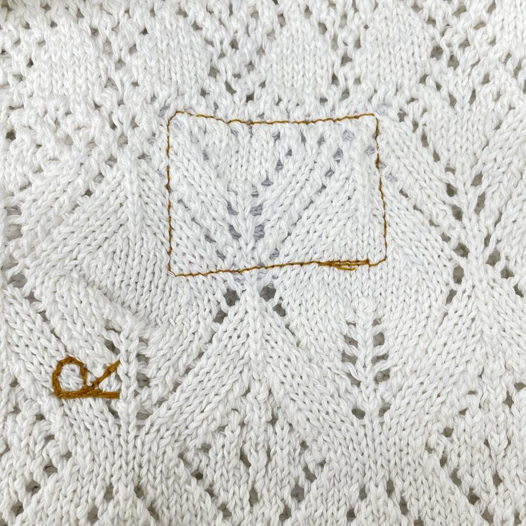 45R 70480011 White Lace Knit Cardigan Tops 03 whiteUsed