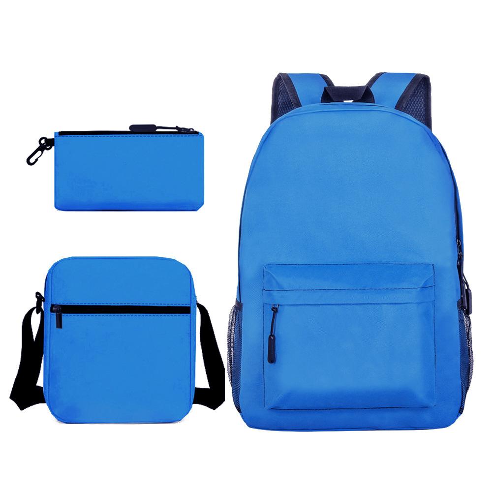 

School Bag Leisure Backpack Outdoor Travel Bag Student School Bag Large Capacity Backpack Computer Bag Satchel Three-piece set (no printed pattern)