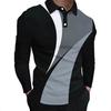Polo a Maniche Lunghe a Righe, Top Casual alla Moda per Uomo