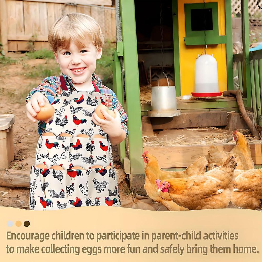 Egg Apron,Egg Collecting Apron for Chicken Duck Goose Eggs,Chicken Egg Apron for Housewife Farmhouse Kitchen Restaurant