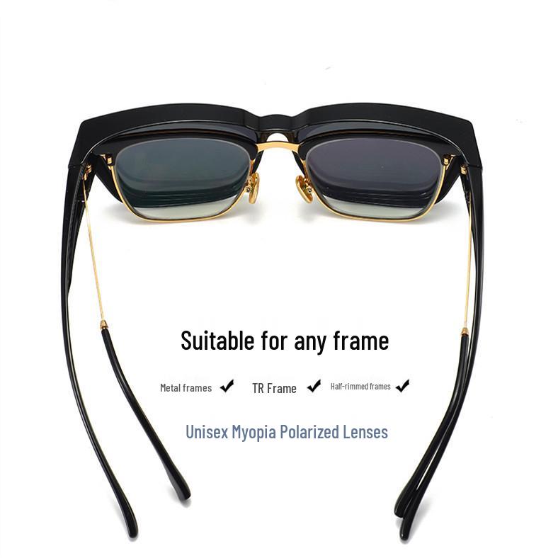 Myopia Clip-On Polarized Sunglasses for Driving - UV Protection & Night Vision