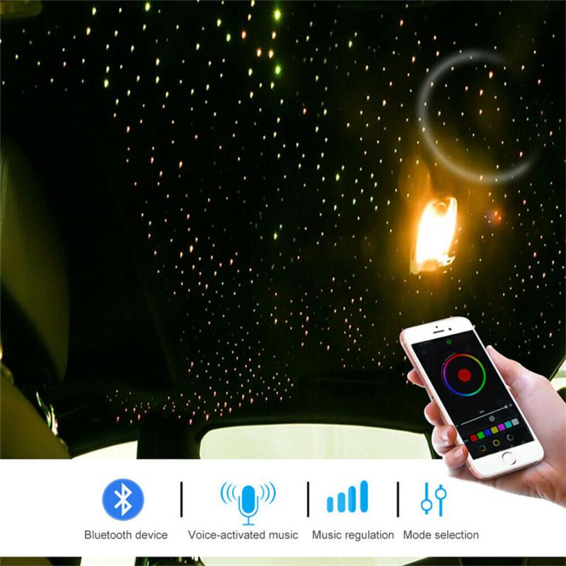 Auto Dach Sternenlicht DC12V 6W RGB LED 150 Stück Glasfaserlicht RF Fernbedienung