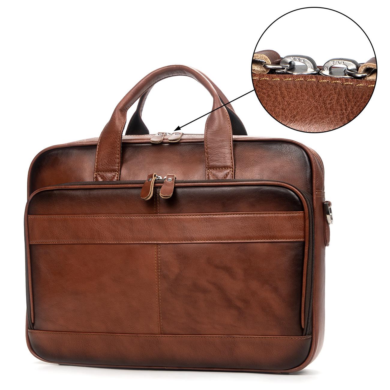 

Винтажная мужская сумка-мессенджер Crazy Horse из натуральной кожи