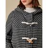 Inman Women's Plaid Hooded Toggle Double-Faced Wool Coat