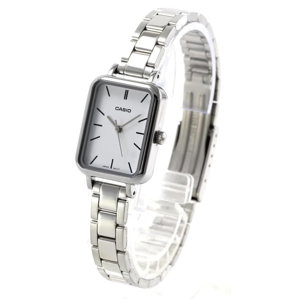 CASIO Casio Standard Cheap Casio Watch for Women, Brass Metal, Silver/White, LTP-V009D-7E [Parallel Import]