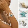 Bohemian Multilayer Starfish Bracelets for Women Y2K Summer Beach Pearl Shell Charm Elastic Beaded Bracelet Fashion Jewelry Gift
