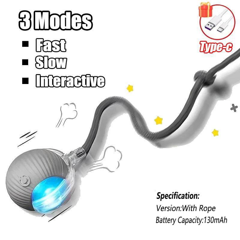 Interactive Toys for Cats Rechargeable Cat Exercise Wheel Interactive Cat Motion Toy Cat Pet Interaction Automatic Rolling Ball
