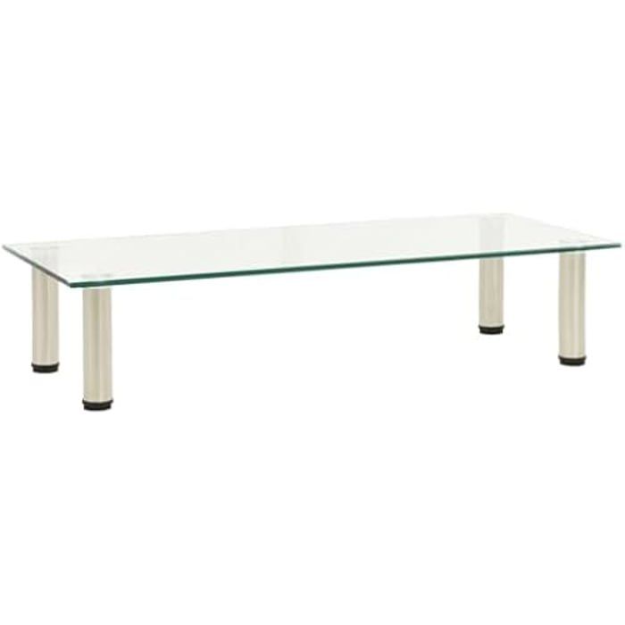 Meuble TV - VIDAXL - Unité Multimédia - Verre Trempé - 80x35x17 cm - Design Contemporain