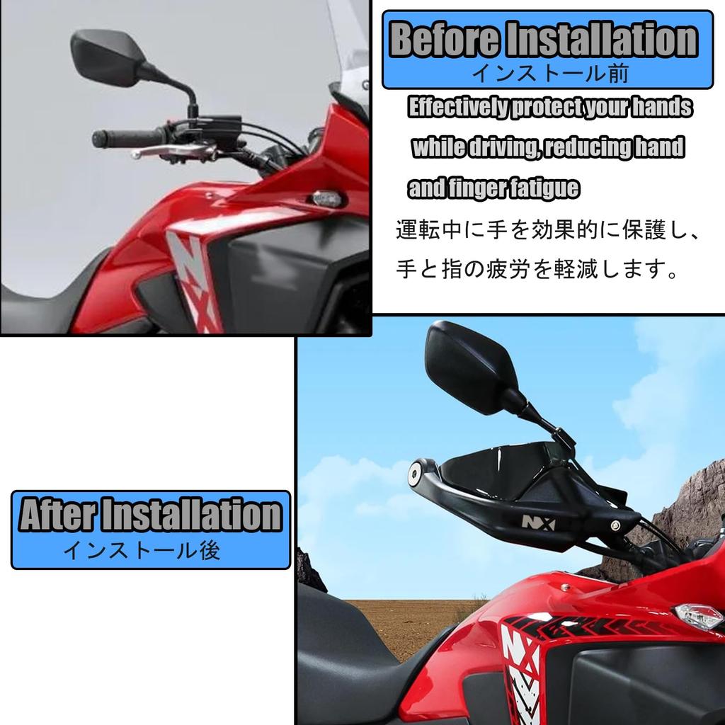 HUANGCJCJ Motorcycle Modified Windshield Handguard Protective Cover for and NX500 Smoke Gray Color NX400, NX500, NX400, (2024-2025) - (Used)