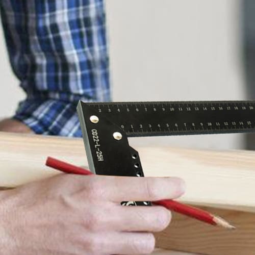 Framing Square, Carpenter Square | L-Shaped Square Ruler, Thickened Square Ruler, Bakelite Anti-Magnetic Measuring Tool, Multi-Function Marking Tool,