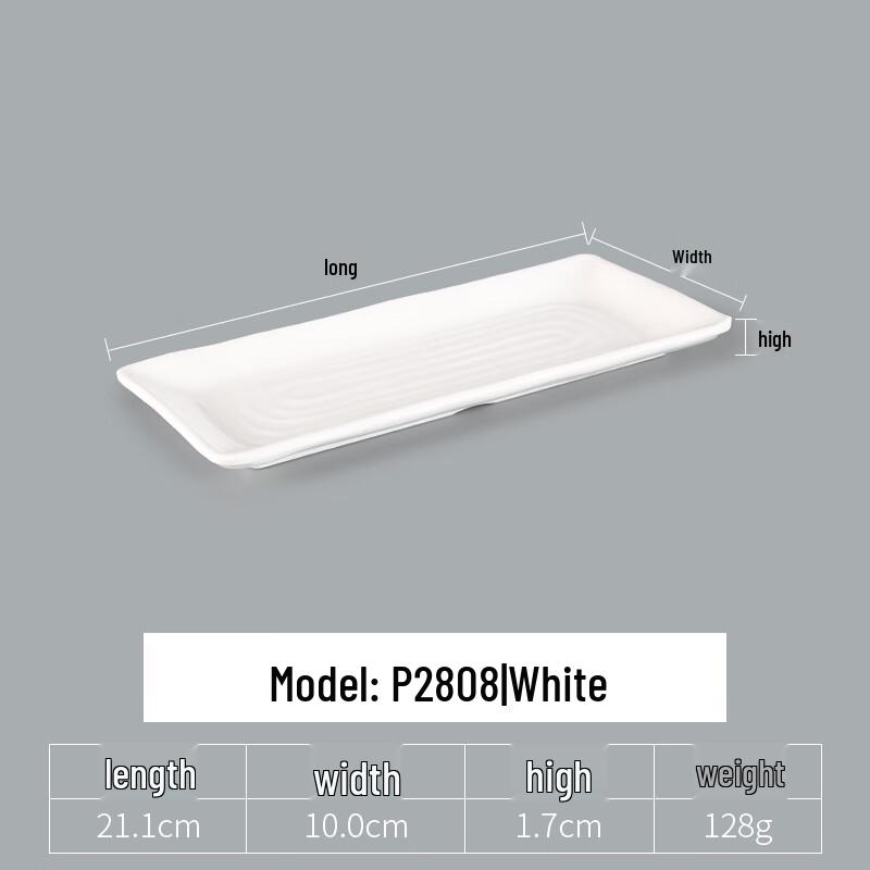 Food-Grade Thickened Rectangular Melamine Hotpot Serving Plate