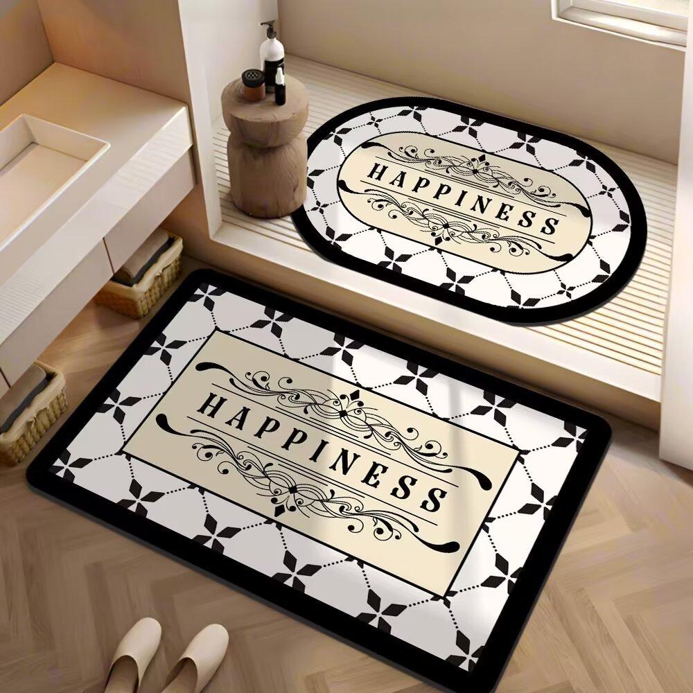 Yiran Health & Beauty Bathroom Floor Mats Water Absorption And Dirt Resistance Bathroom Foot Mats Door Mats Diatom Mud Anti Slip Foot Mats