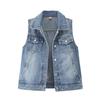Frühling zerrissene Jeansweste Frauen kurze ärmellose Weste Weste Jacke Weste Plus Größe Top