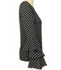 European & American Polka Dot Bell Sleeve Plus Size Chiffon Blouse