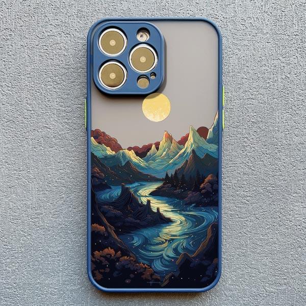 Sunrise Scenery Phone Case For iPhone 17 15 14 Plus Pro Max 16 13 12 11 Pro Max Mini XR X XS Plus Gorgeous Mountain River Cover