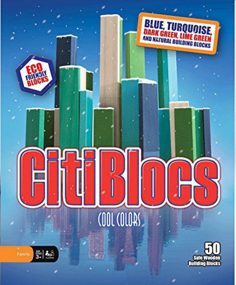 

Wooden Blocks CitiBlocs City Blocks Cool Color Set 50 Pieces