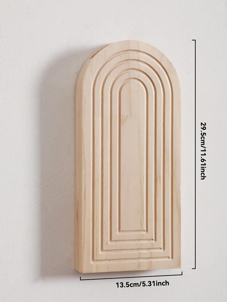 1 Stück Boho Holz Wandvase Wandmontierte Vase Bogenförmiger Dekorativer Hängepflanzer für Wohnzimmer, Schlafzimmer & Heimwanddekoration