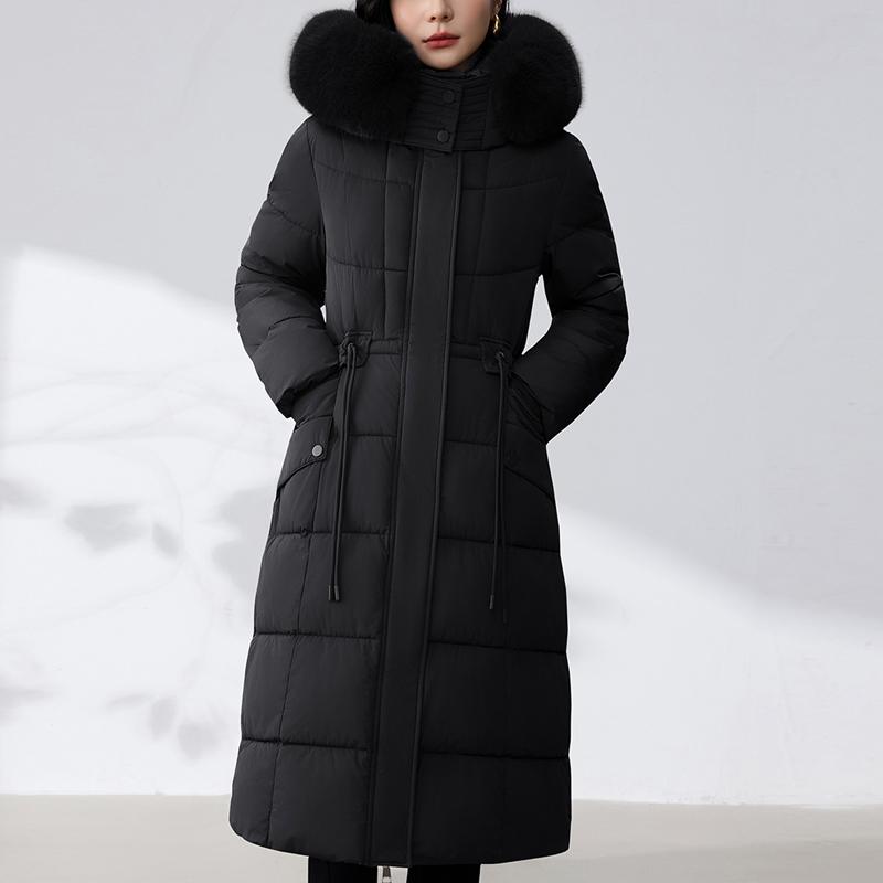 Fashion Woman Parkas Winter Long Coats Hooded Faux Fur Collar Thick Warm Overcoat Women's Jackets