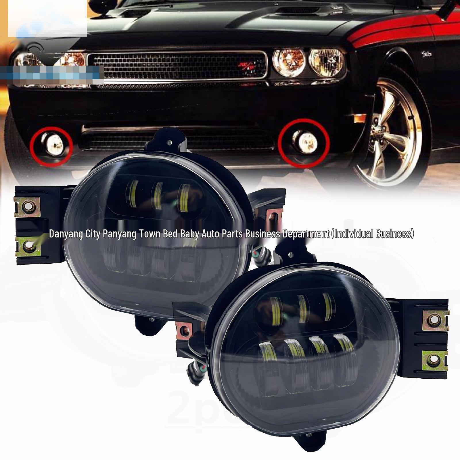 

LED Fog Lights for 02-09 Dodge Ram 1500 Front Bumper, Black Facelift Driver side only