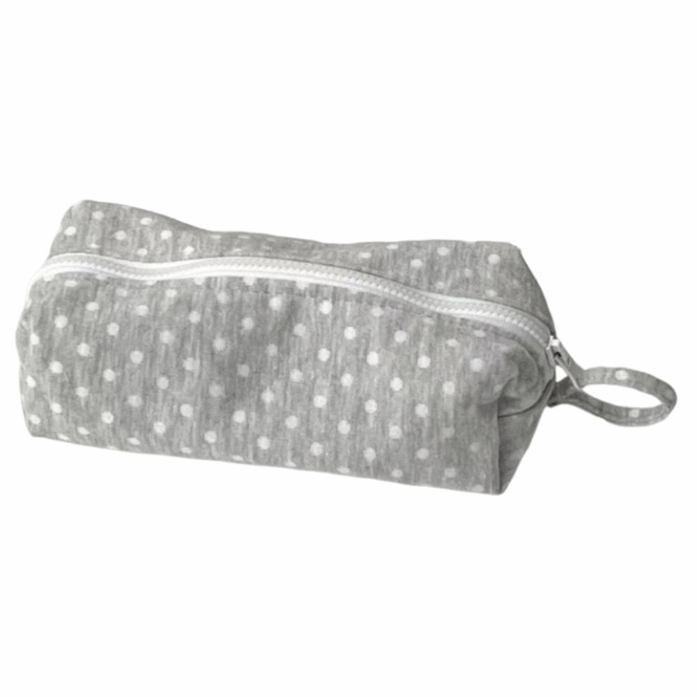 

Polka Dot Pencil Storage Bag Sweet Makeup Bag Desktop Organizer Zipper Stationery Pouch Student