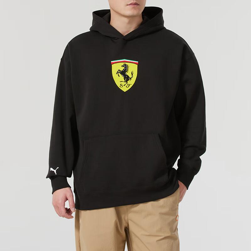 Puma X Ferrari Collaboration Fashion Simple Comfortable Warm Hoodie Men Hoodies Black 630192-01