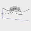 LED Interior Lighting Ceiling Lights 24W Wave Arc Ceiling Lamp For Bedroom Dining  Living Home Room