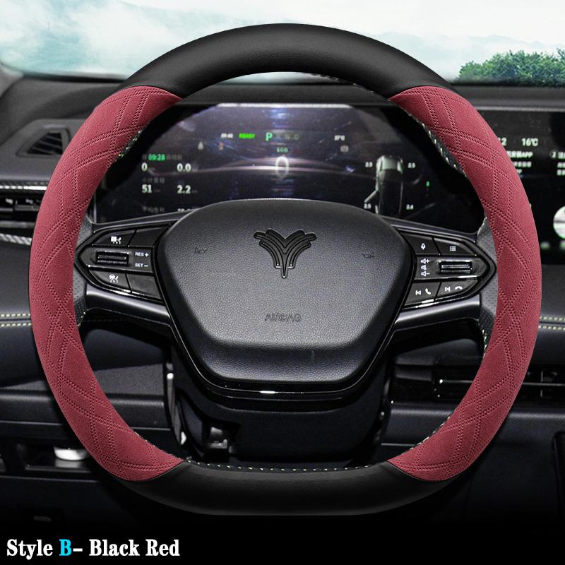 Suede Car Steering Wheel Cover for NETA U 2019 2020 2026 2026 2026 2026 2026 Anti Slip Decoration Handle Wrap Steering-Wheel
