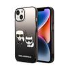 Karl Lagerfeld Gradient Ikonik Karl & Choupette - Hoesje Iphone 14 Plus (Czarny)