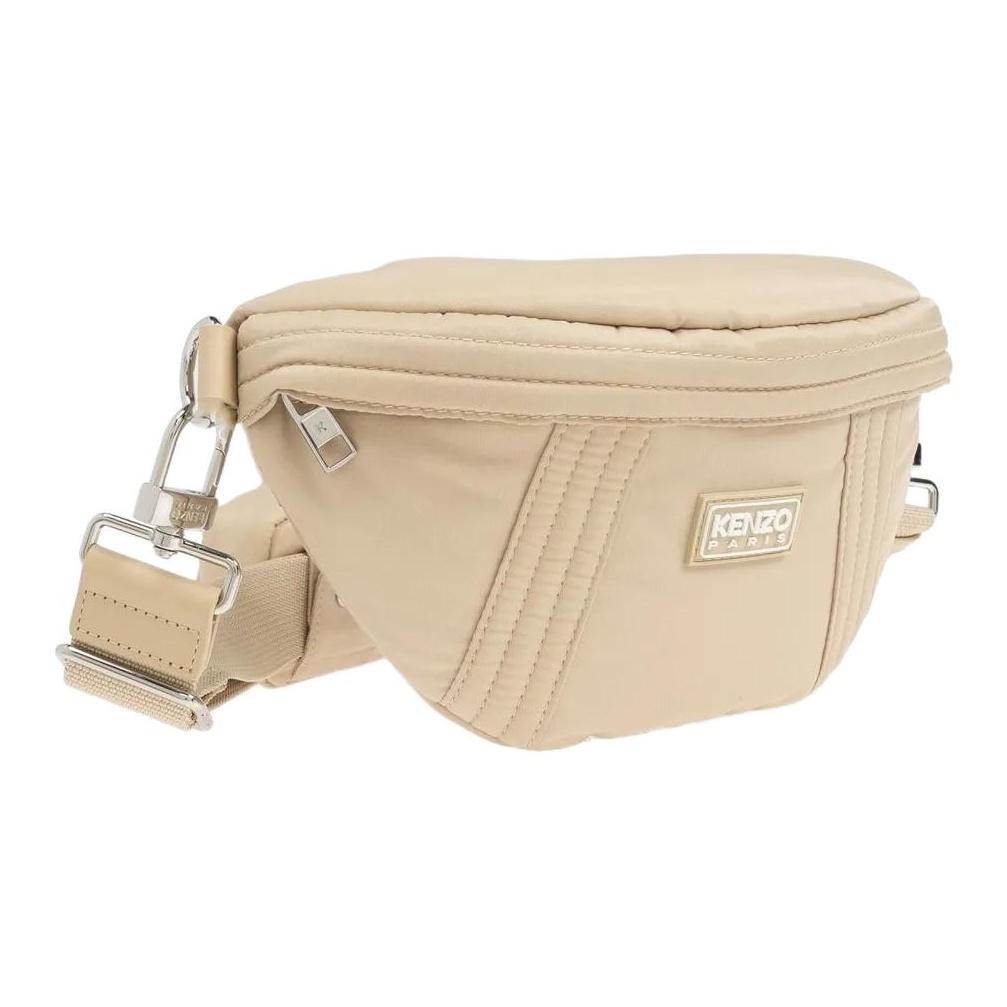 Kenzo Adjustable Detachable Shoulder Strap Nylon Waist Bag Women Waist Bag Beige FE62SA707F0111