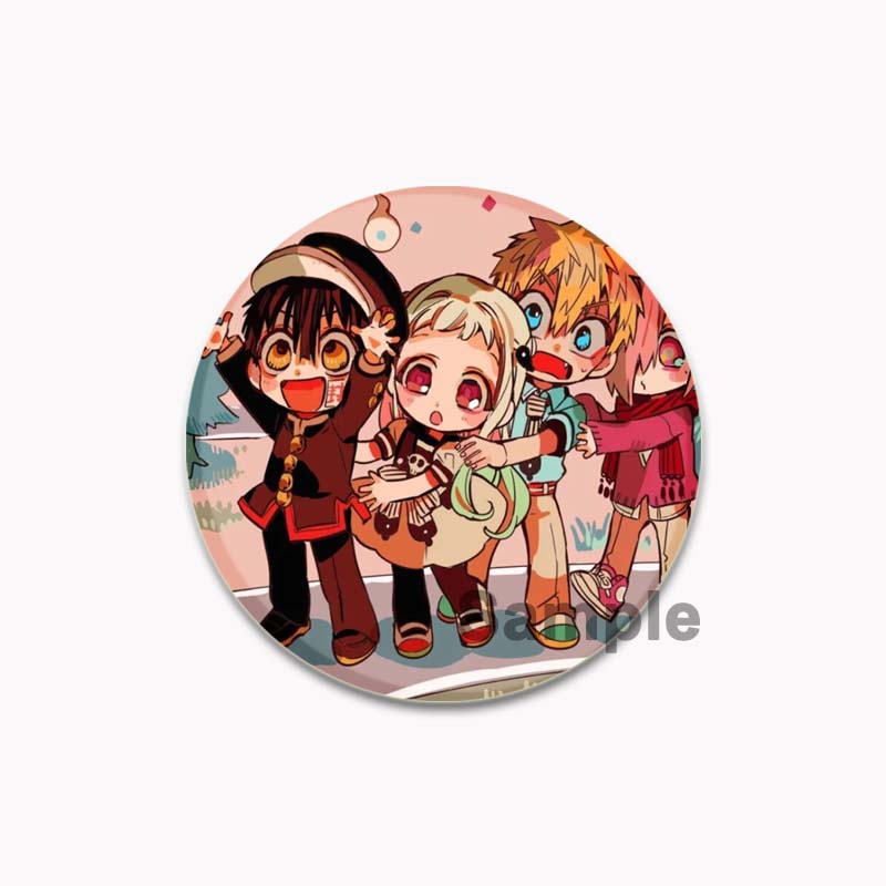 

32/44/58 мм аниме-булавки Ханако Кун в виде туалета, круглые мультяшные броши-защелки для рюкзака, одежды, аксессуаров, коллекции, украшения для значков 32mm