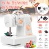 Mini Portable Sewing Machine Household Night Light Foot Pedal Straight Line Hand Table Tools Two Speeds Two Power Supply 6W