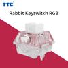 TTC RGB Rabbit Switch Top notch Silent Switches Transparent Rabbit 42g Linear Mechanical Keyboard Fast Switch Fine lubrication