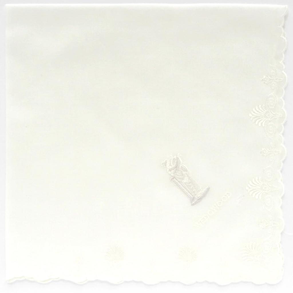 Wedgwood Anthemion Embroidered Handkerchief (White) Women's 001630-0002-02