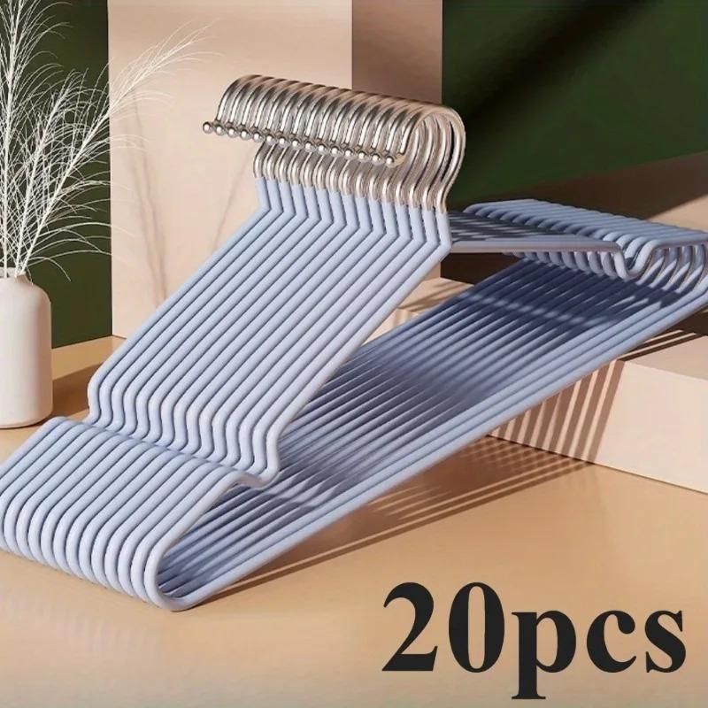 20PCS Anti Slip Metal Hangers - Can Be Used To Strengthen Overweight Capacity Hangers, Anti Slip Shoulders, and Save Space