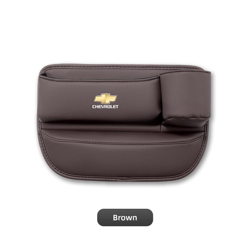 BODCA1 PU Leather Car Seat Storage Bag Multifunctional Gap Organizer Box For Chevrolet Equinox Trailblazer Bolt Spark Tahoe Z71 Aveo SS