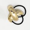Stylish U-Shaped Alloy Hair Tie: High-End European & American Ponytail Holder with Cool Round Head Design.