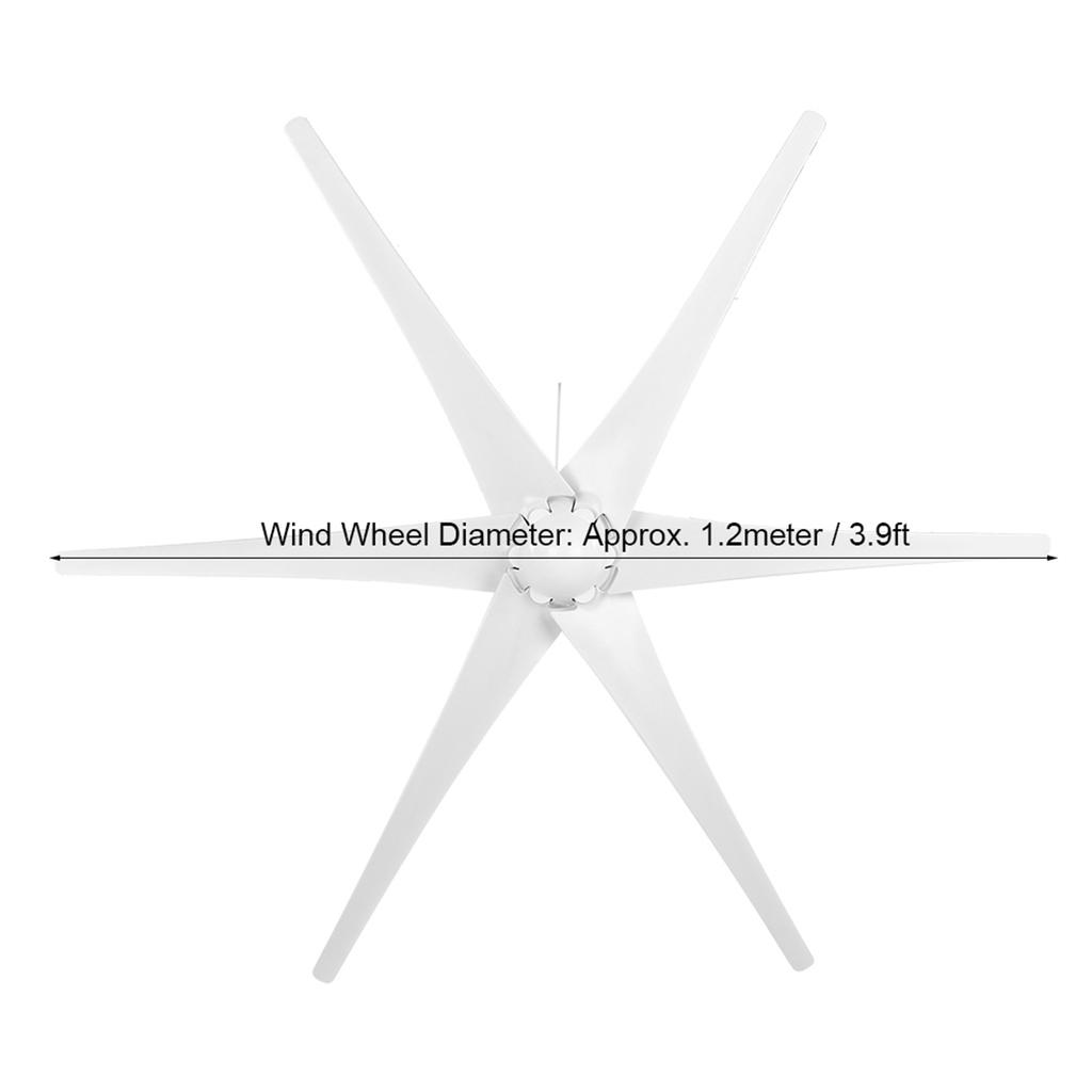 Professional Wind Turbines Small Windmill Generator 6 Blade Industrial Machinery Machine 800W