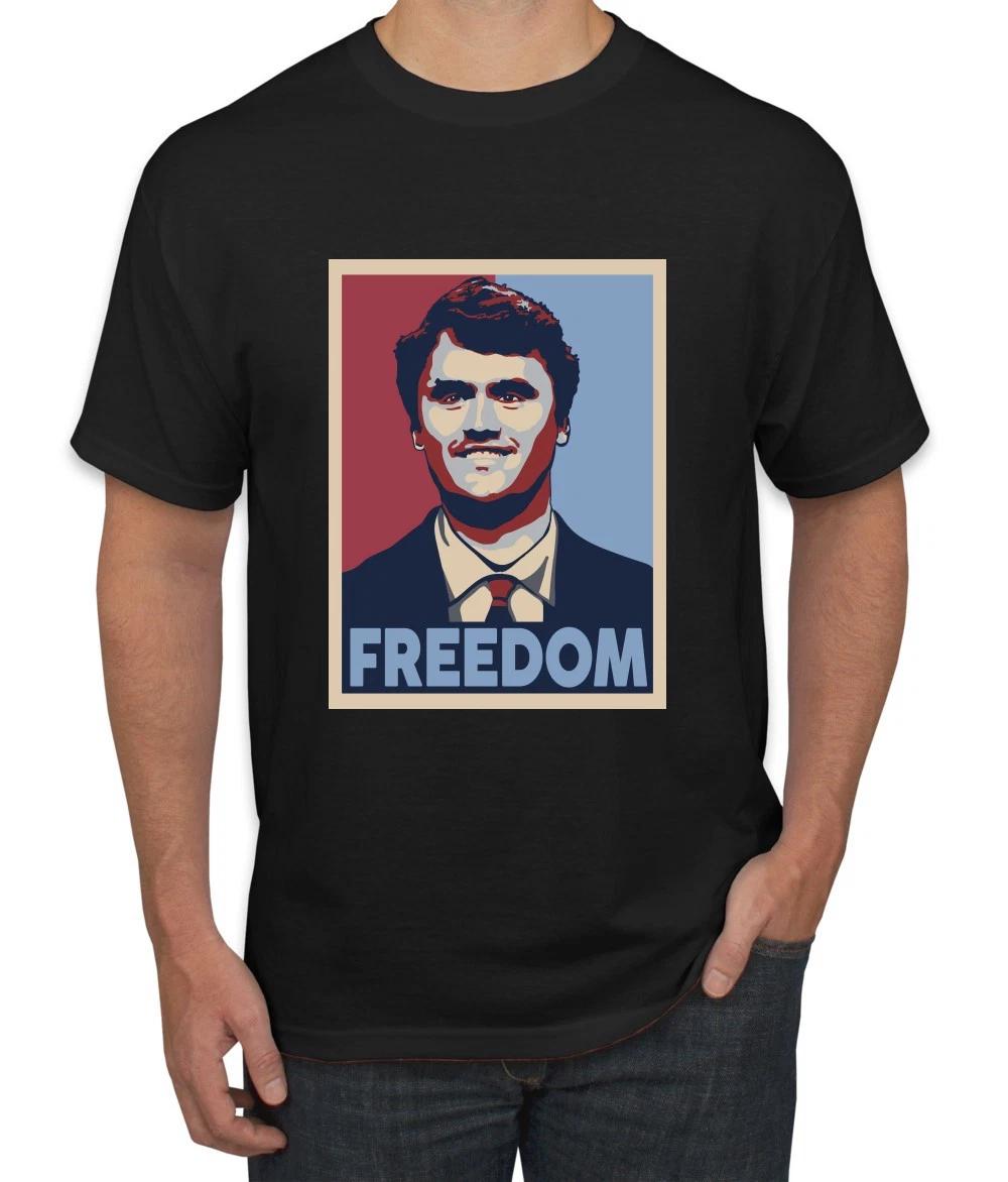 Freedom, RIP Charlie, Kirk, Activist, American Pride Men s T- Shirt 4XL
