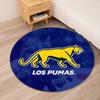 Los Pumas Printed Round Rug Carpet Chair Rug Area Rug Entryway Doormats,for Office Chair Living Room Bedroom Kitchen Room.