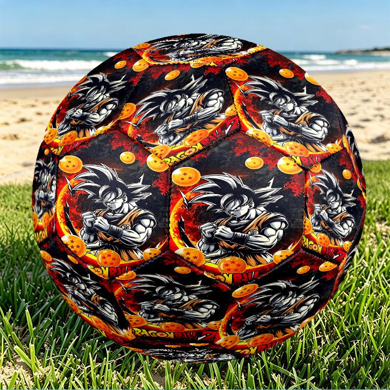 DRAGON BALL Print Size 5 Soccer Ball, PU Wear Resistant Football for Match Training and Daily Practice, Birthday Gift for Soccer Fans
