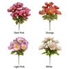 6 Heads Artificial Daisy Flowers Multicolor Silk Petals Simulation Galsang Flower Photo Props Faux Chrysanthemum