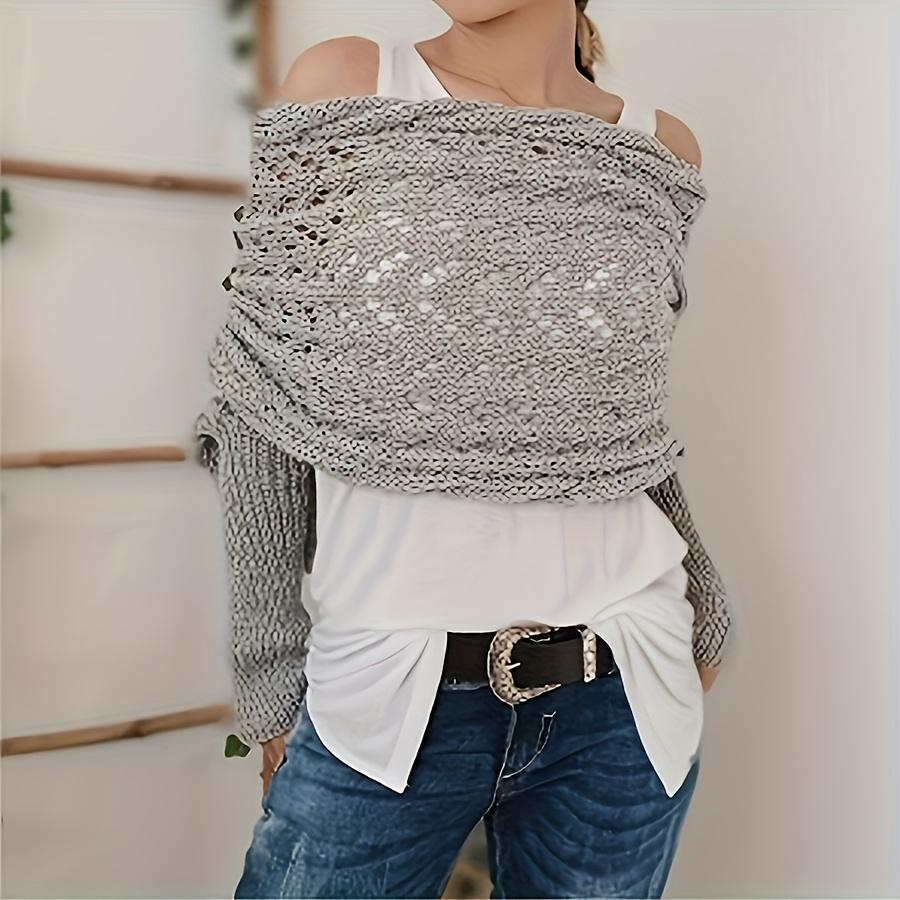 

Elegant Black Lace Shawl - Stretchy, Lightweight & Versatile Wrap for Dresses. Soft & Breathable. Hand Washable. світло-сірий колір