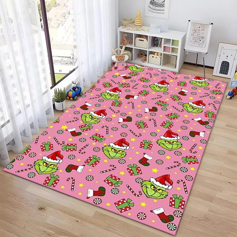 Christmas Gift Comedy Movie How the Grinch Stole Christmas carpet home living room decoration table and chairs anti slip door mat carpet A4