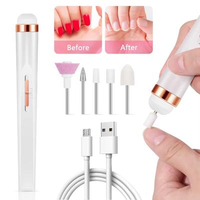 2nd Gear Electric Nail Grinder With LED Light Electric Manicure Art Pen Tools